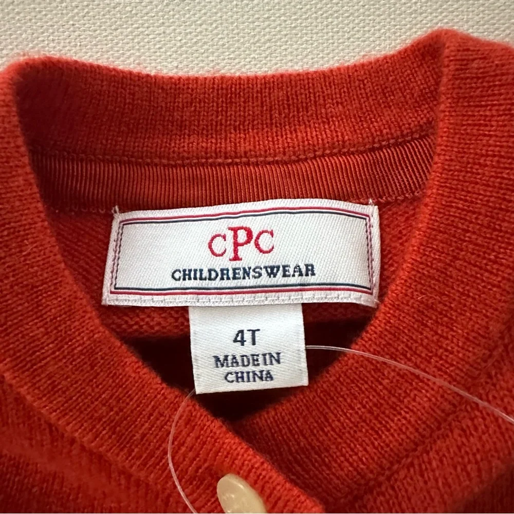 CPC Childrenswear 4T Toddler Girl Wool Cashmere Cardigan Orange